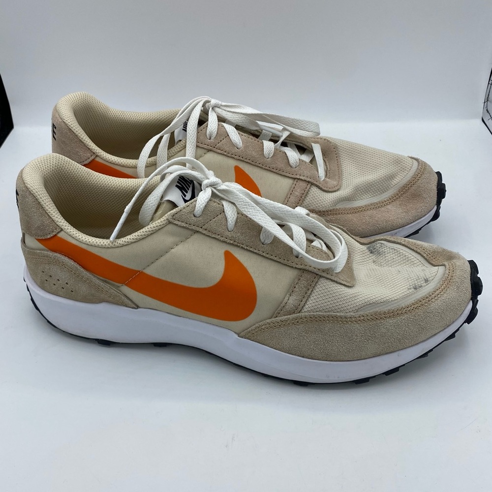Nike Waffle Debut Sneakers Hemp Sandrift Safety Orange Mens 11.5